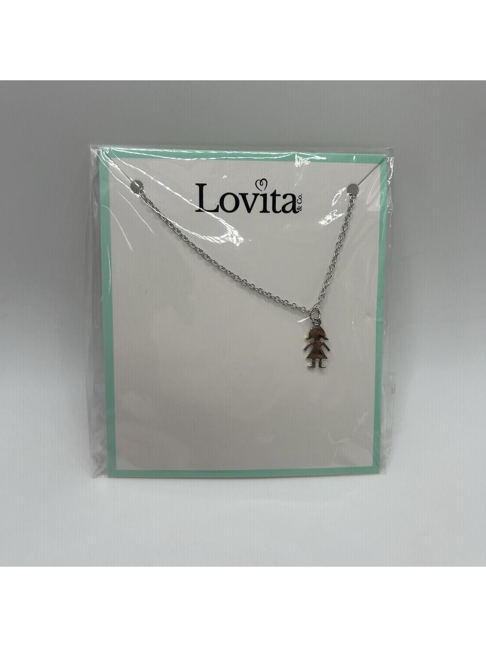 Lovita & Co. Silver Color Girl Charm Necklace